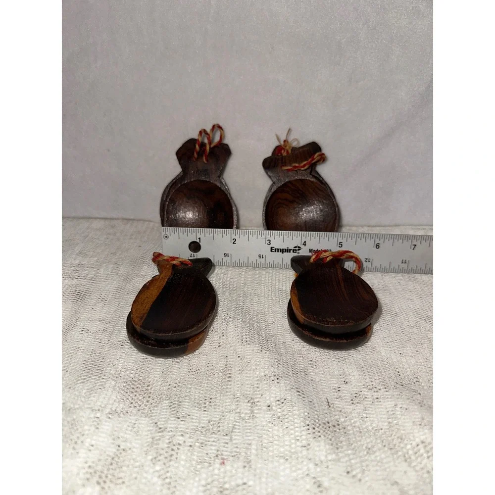 Wooden‎ Castanets Musical Instrument Percussion Handheld Rhythm Pair